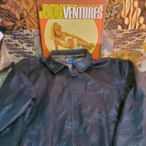 BLACK LEATHER POLO RALPH LAUREN DIZ$TRE$$3D XL